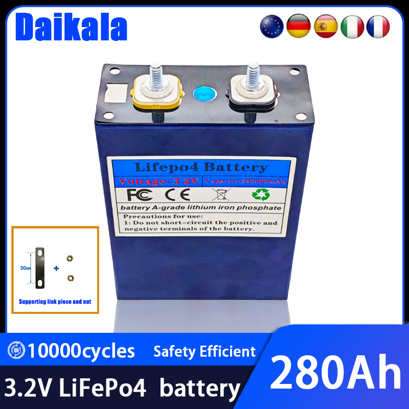 Renewable Energy Technology - NEW 3.2V 280Ah LiFePO4 Battery Rechargeable