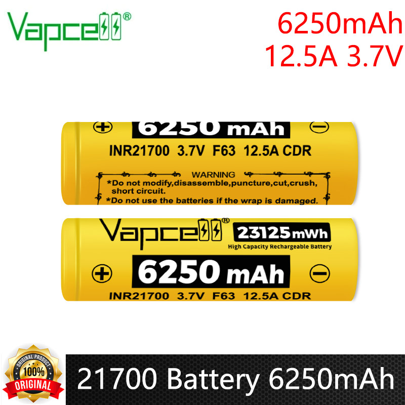 Renewable Energy Technology - New High-capacity 21700 Battery Vapcell F63