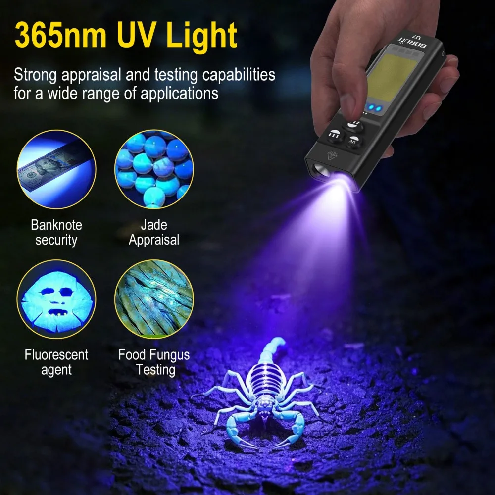 BORUiT U7 UV LED EDC Flashligh - đánh giá và giá Renewable Energy Sources